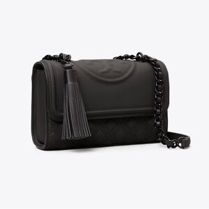 Tory Burch - Small Flemming Convertible Shoulder Bag - Matte Black